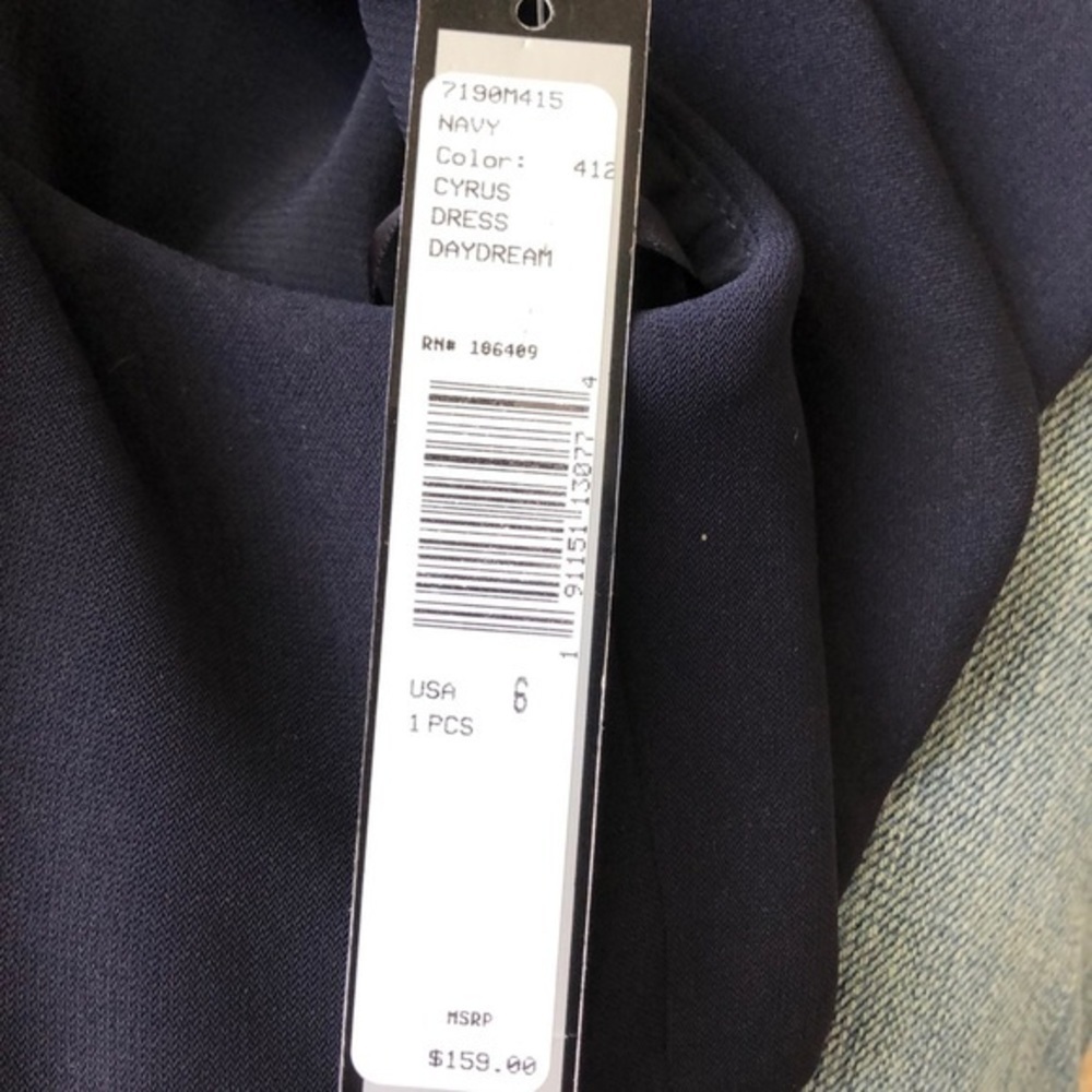 Tahari Arthur S Levine NWT navy Daydream dress - Picture 8 of 8